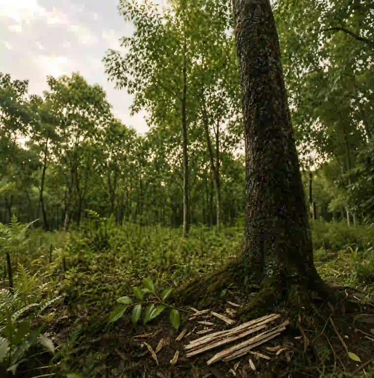 Agarwood plantation forest more than 30 years old at Mesook Farm, Rayong