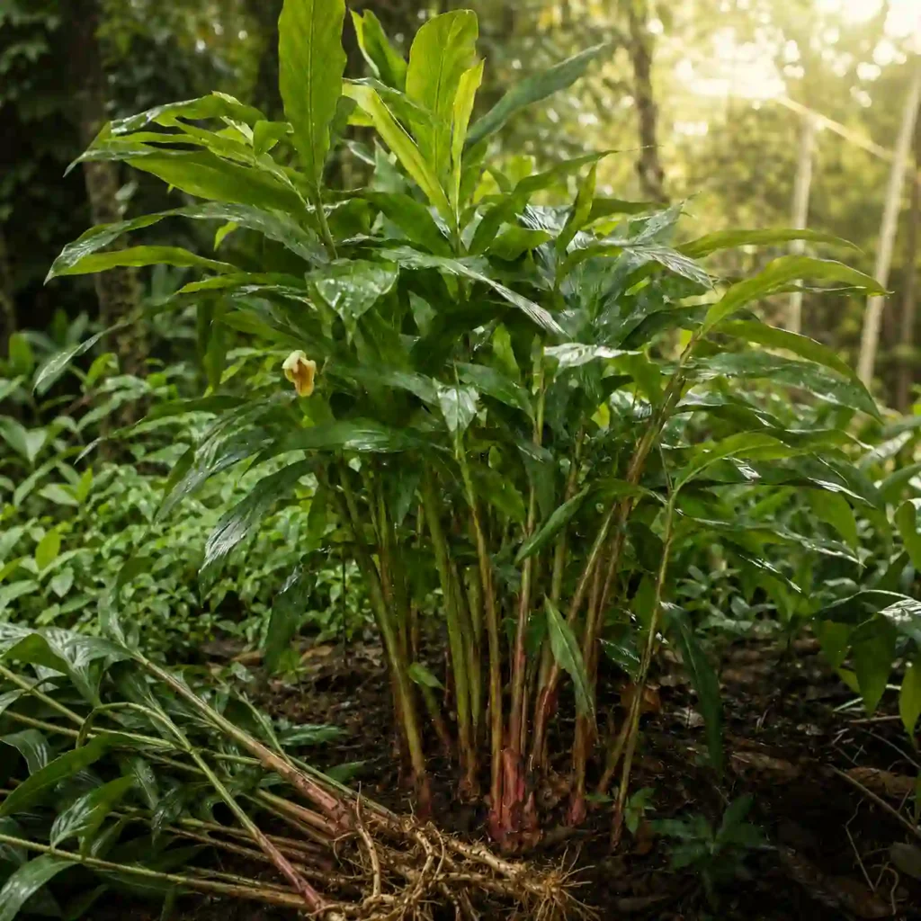 Wan Sao Long plant in the forest, an aromatic native herb of the ginger family